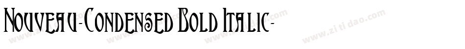 Nouveau-Condensed Bold Italic字体转换